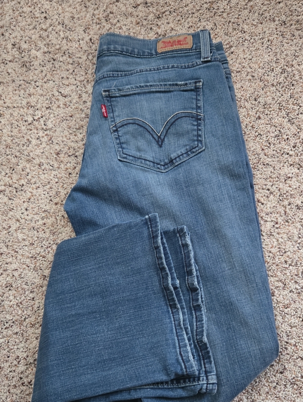 Women's 524 Too Superlow Blue Flare Jeans Size 9 29x32 - Picture 3 of 9